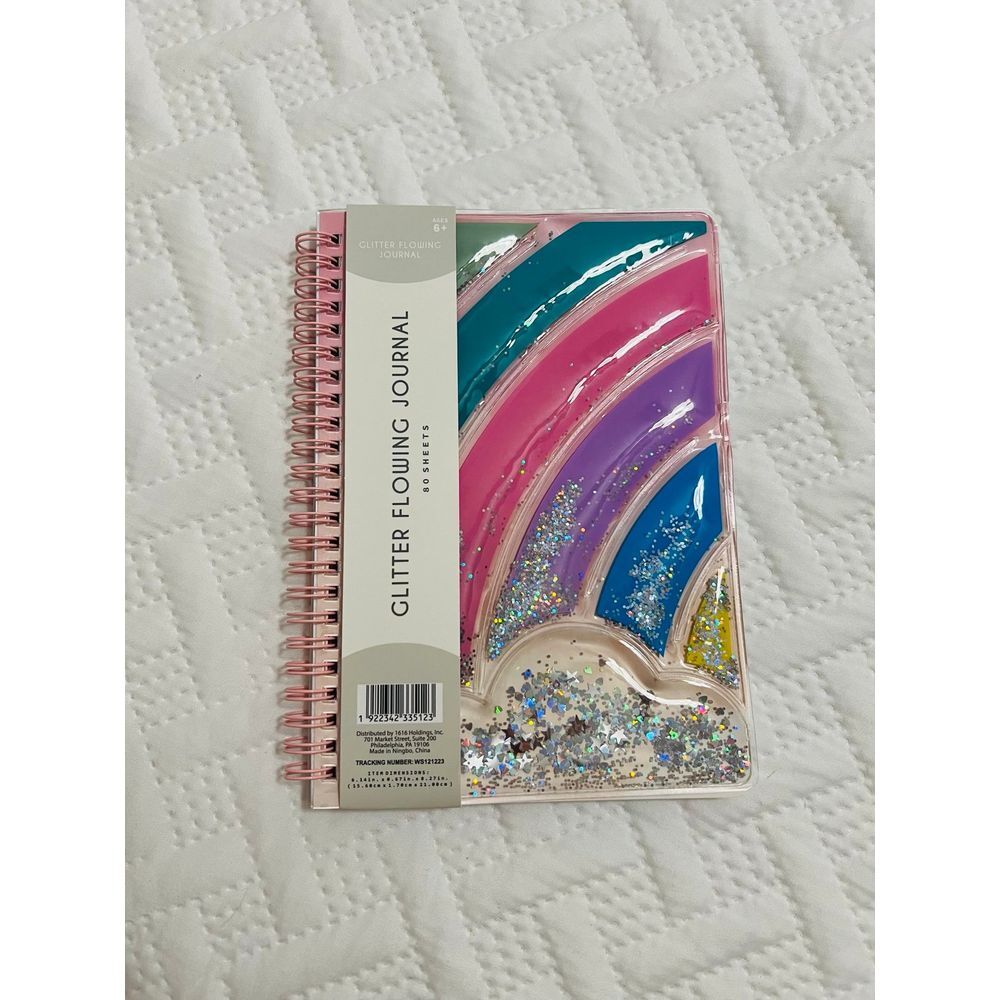 NWT GLITTER‎ FLOWING NOTEBOOK